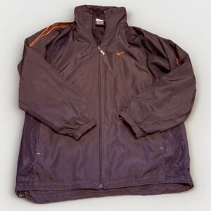 Nike Full Zip Black Orange Windbreaker Mesh Lined Track Jacket Men XXL RN#56323